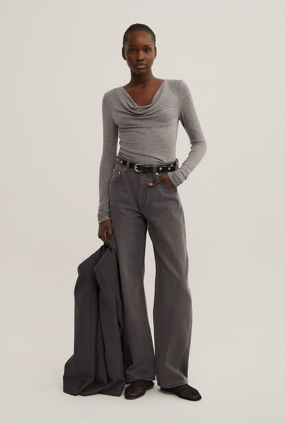 Cowl Neck Long Sleeve Top