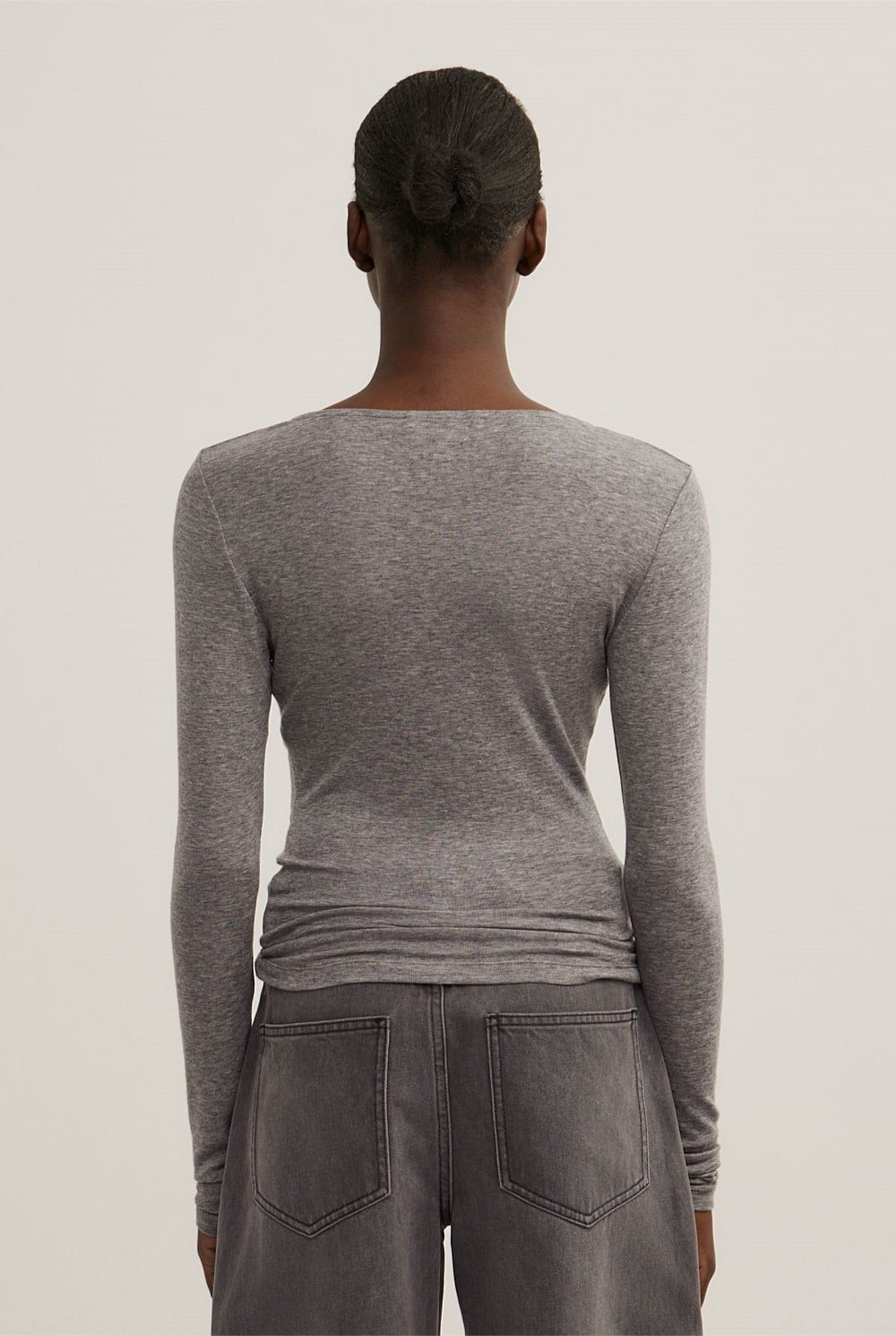 Cowl Neck Long Sleeve Top