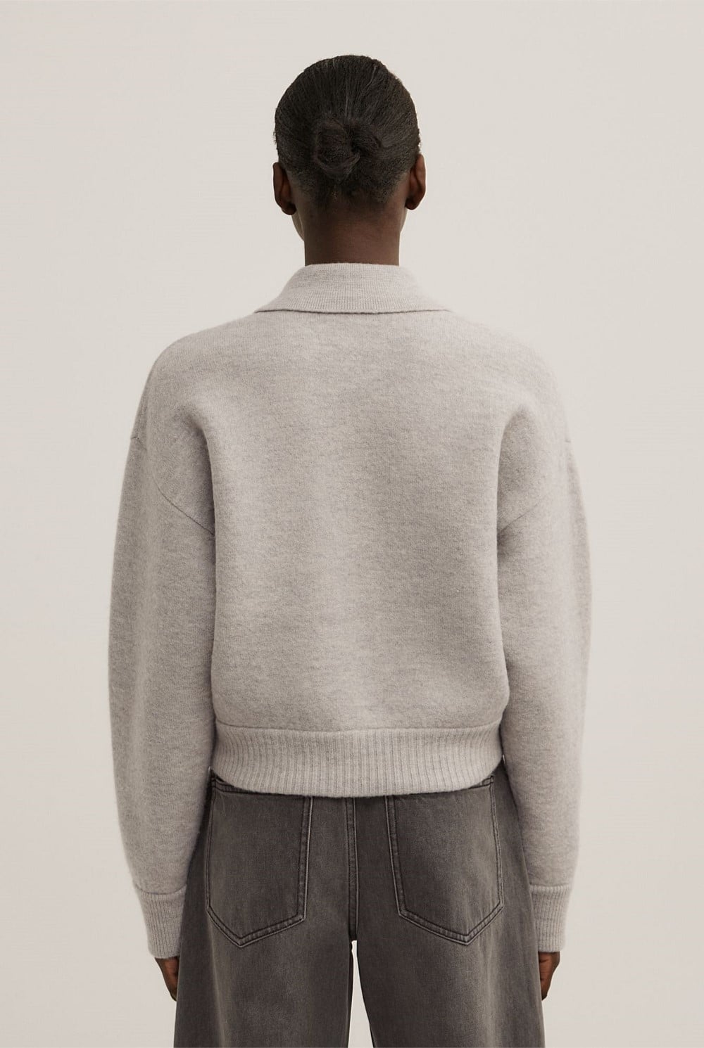 Wool Knit Bomber Jacket