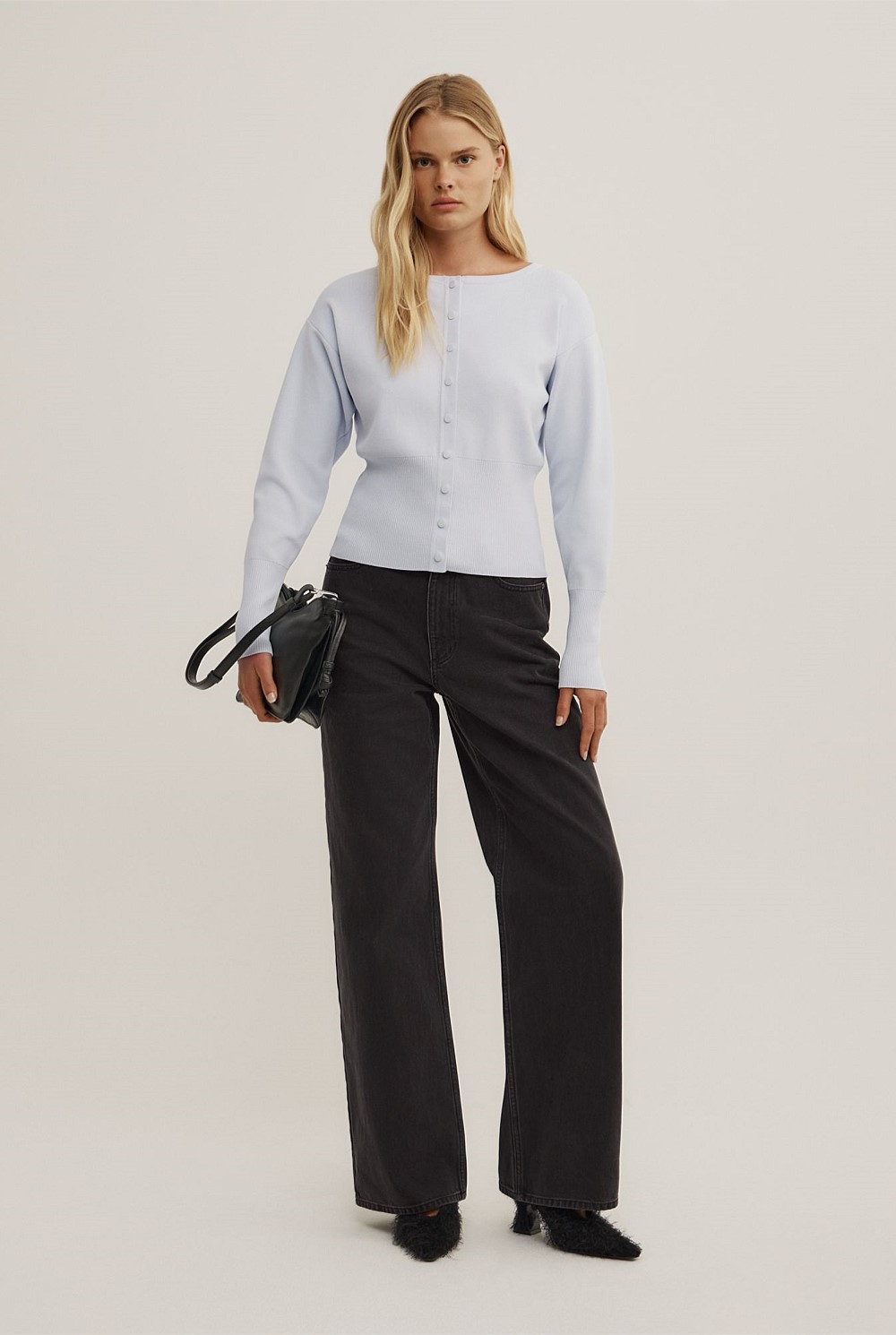 High Rib Knit Cardigan