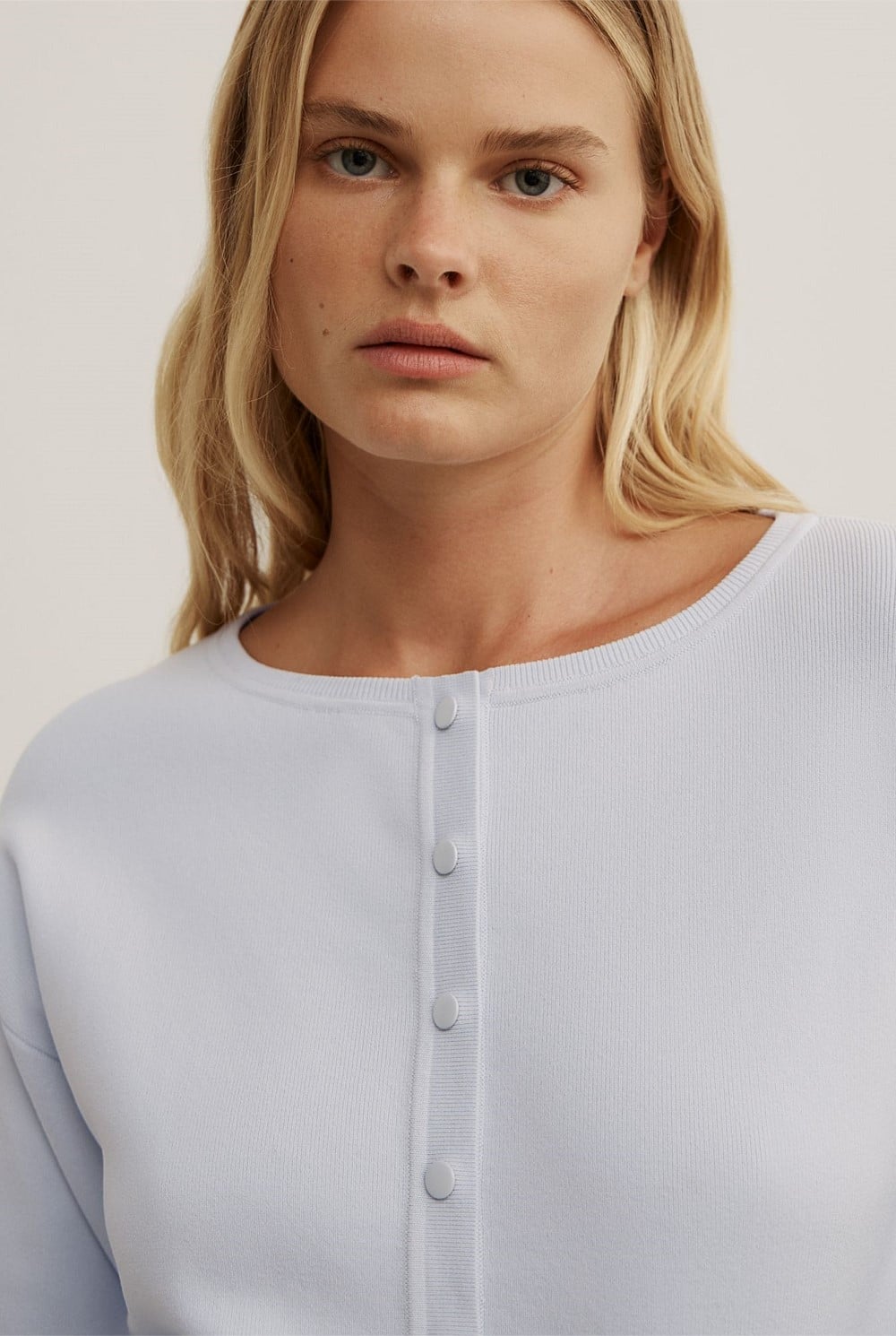 High Rib Knit Cardigan