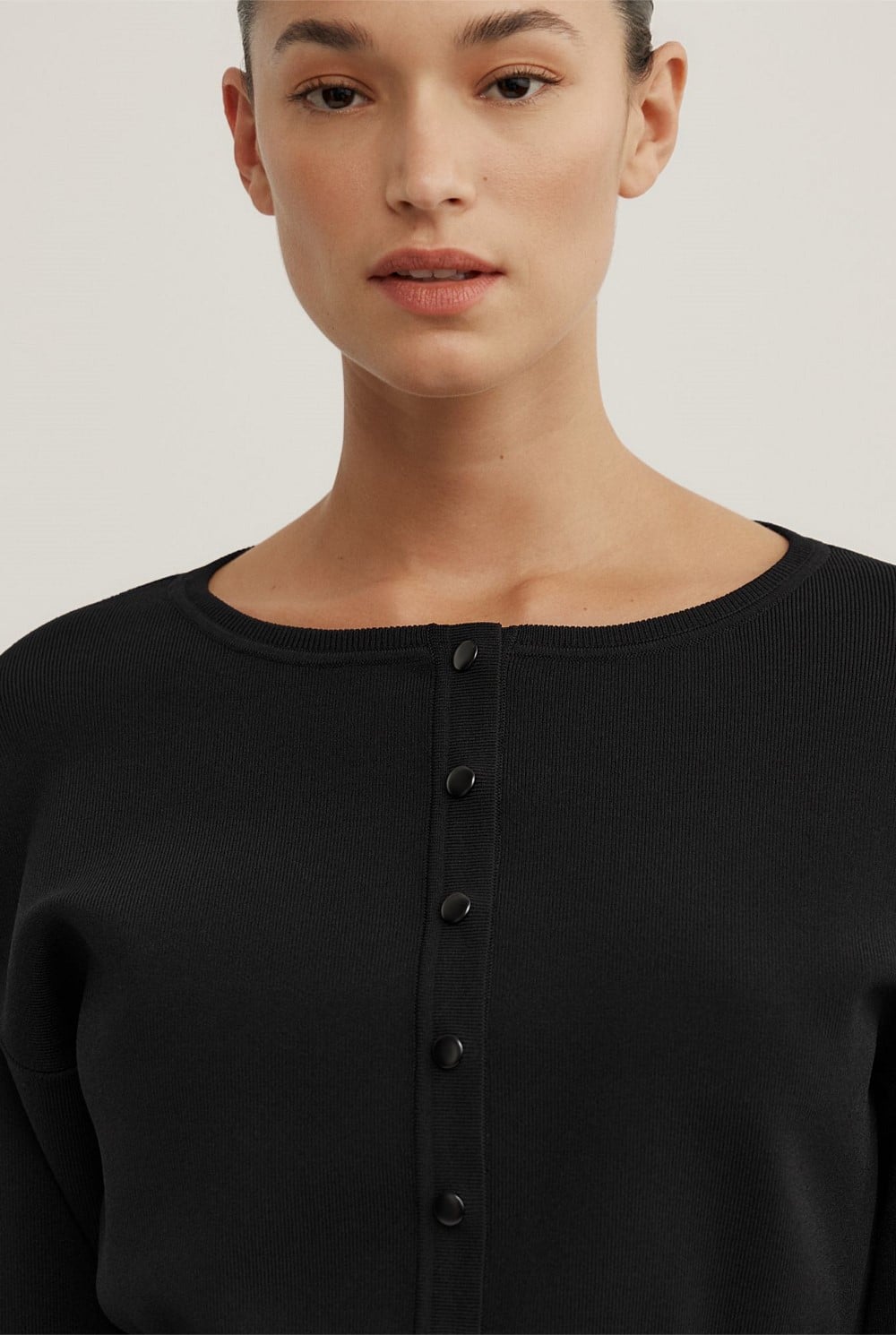 High Rib Knit Cardigan