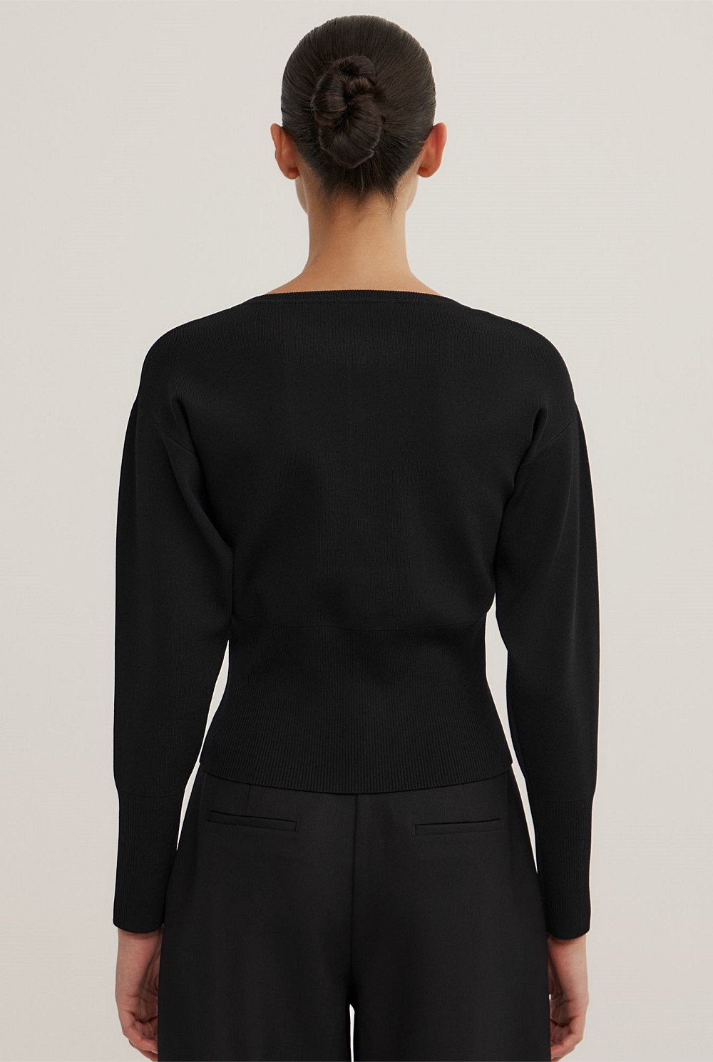 High Rib Knit Cardigan