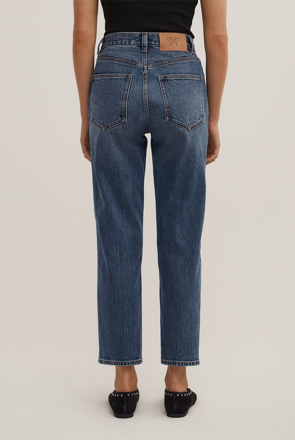 Crease Front Crop Jeans
