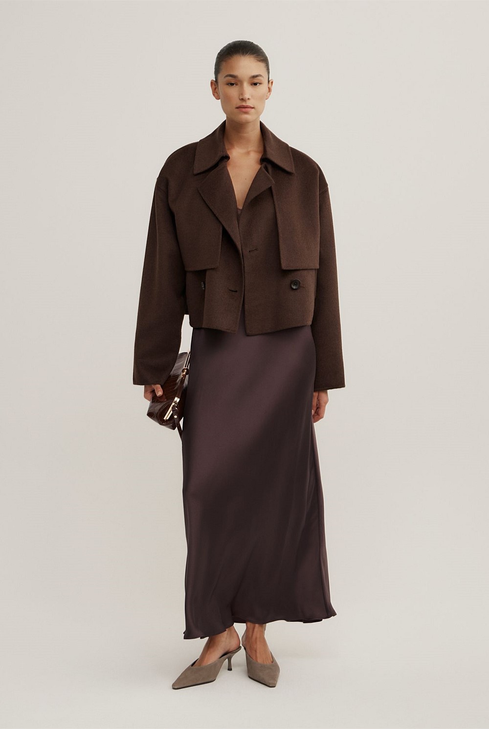 Lace Neck Slip Dress