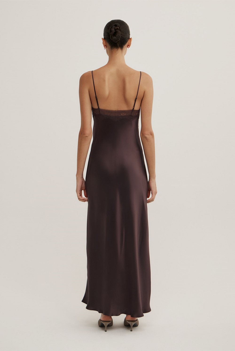 Lace Neck Slip Dress