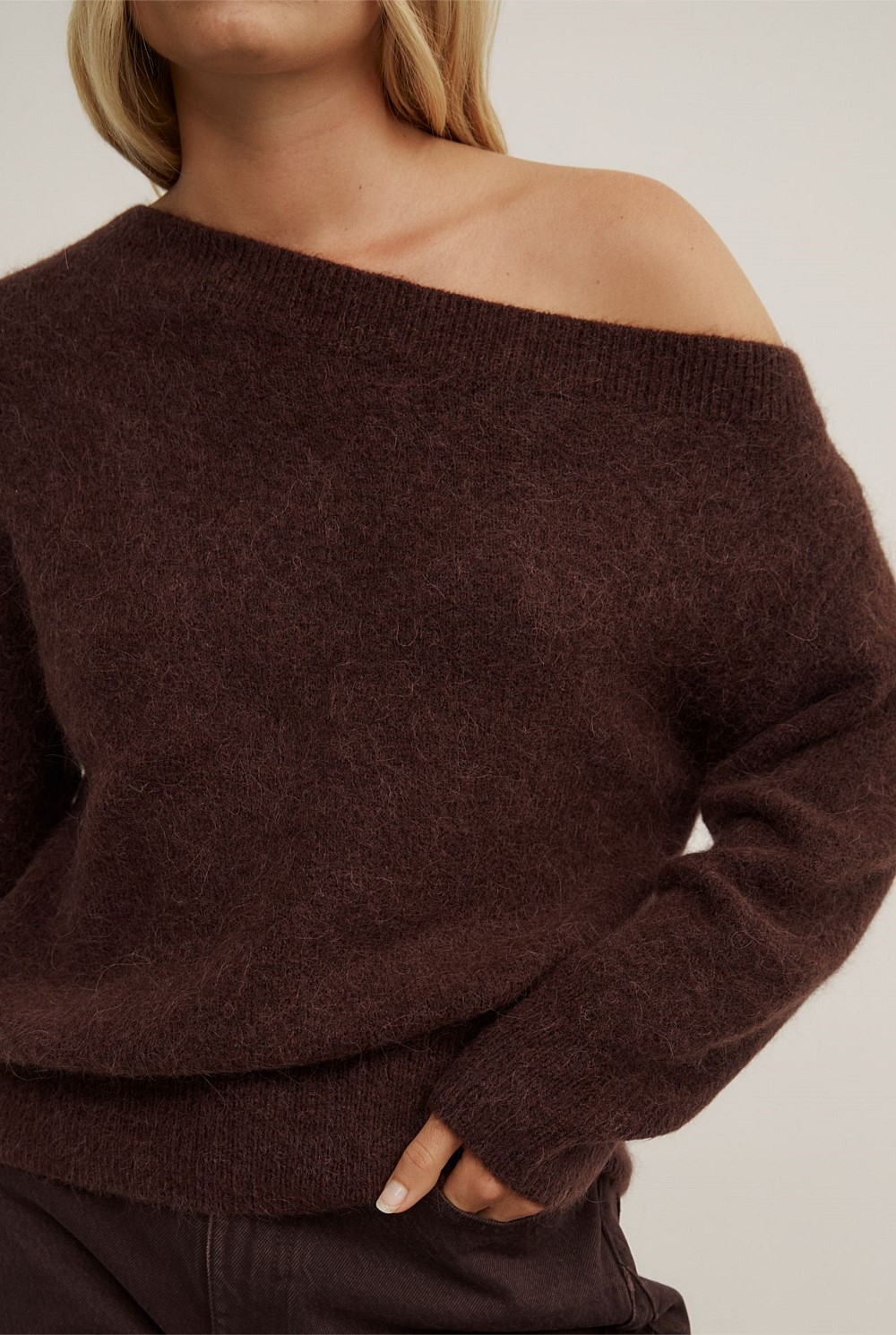Fluffy Asymmetric Knit