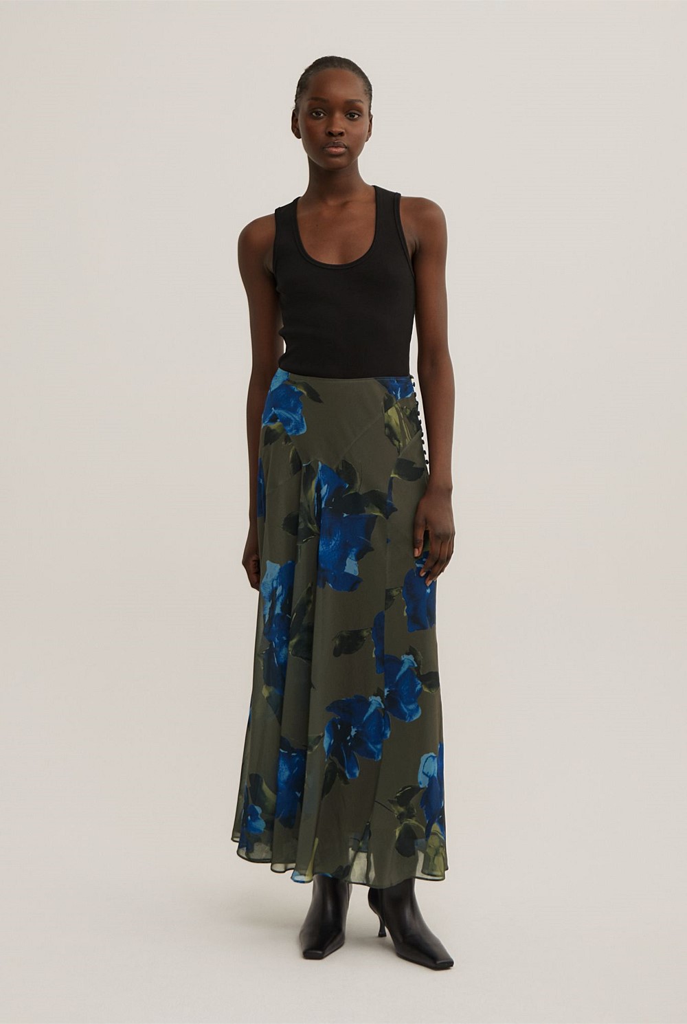Basque Maxi Skirt
