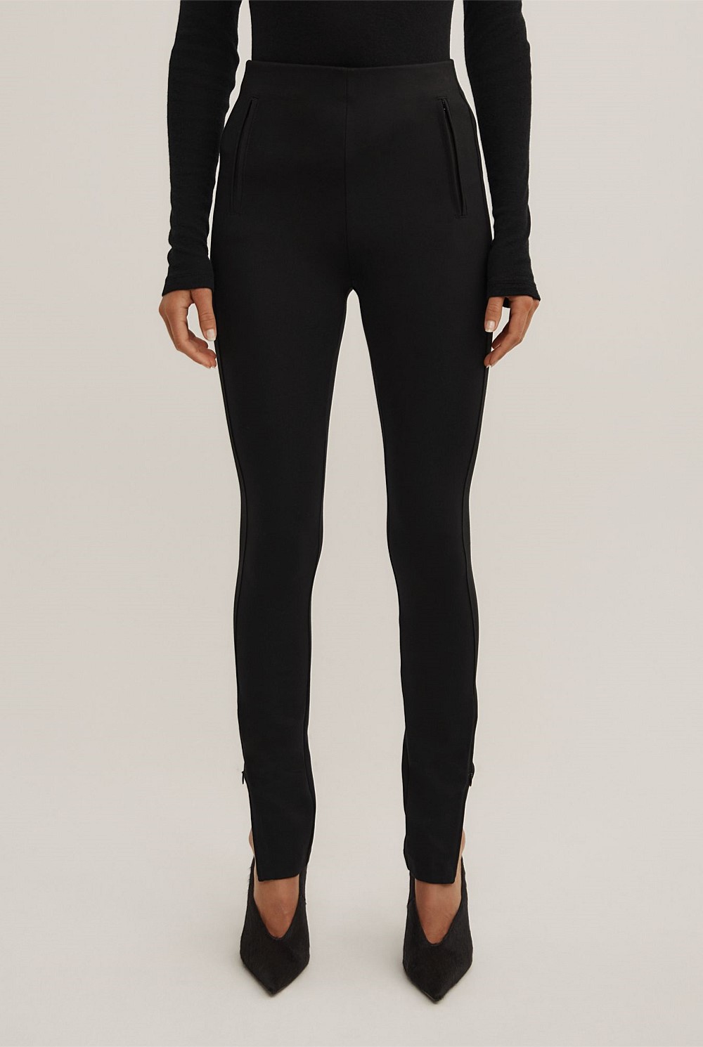 Zip Ponte Leggings