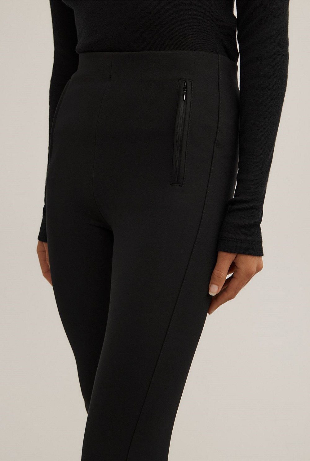 Zip Ponte Leggings