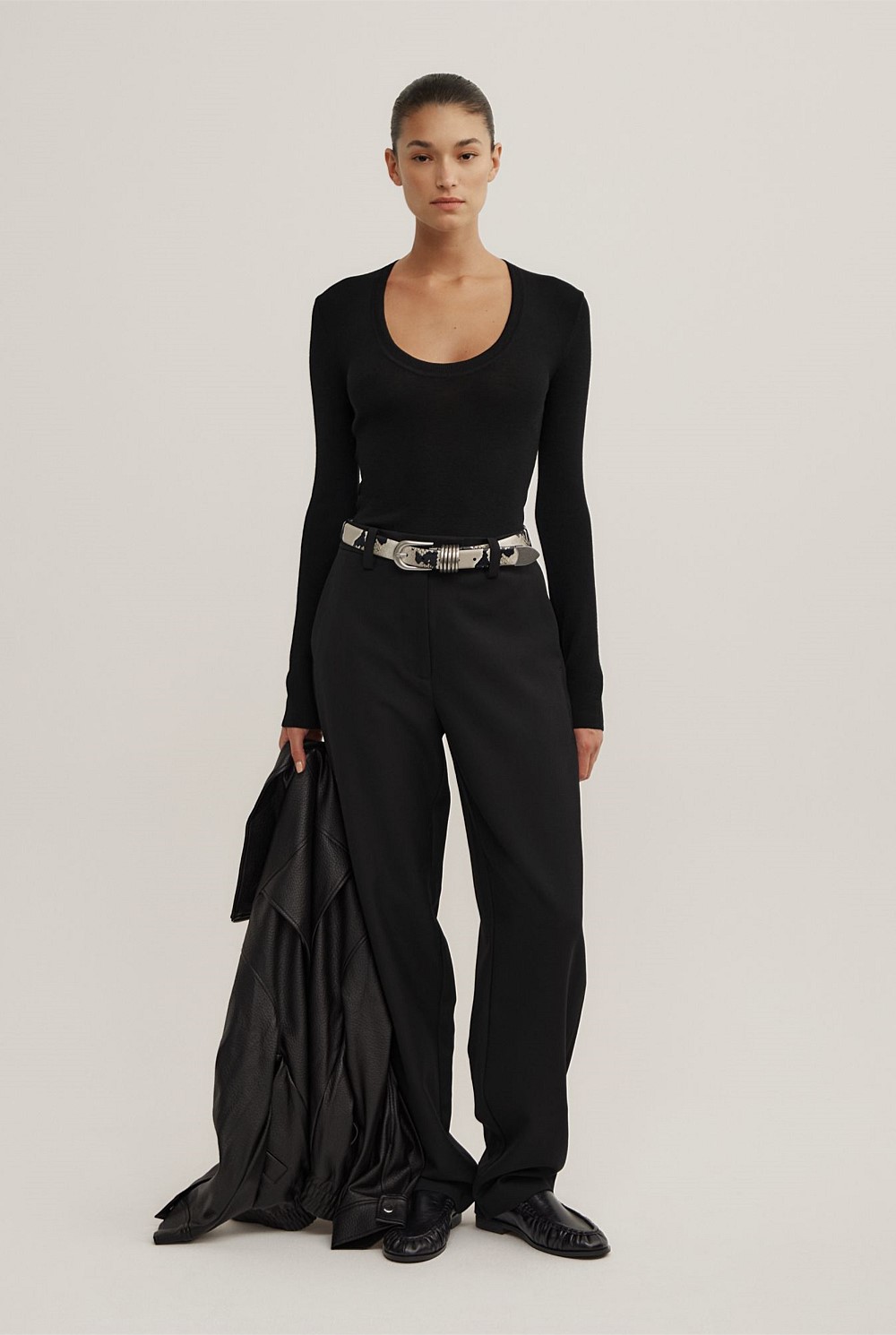 Merino Scoop Neck Knit