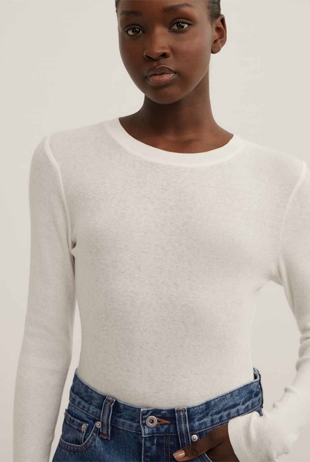 Fine Jersey Long Sleeve Top