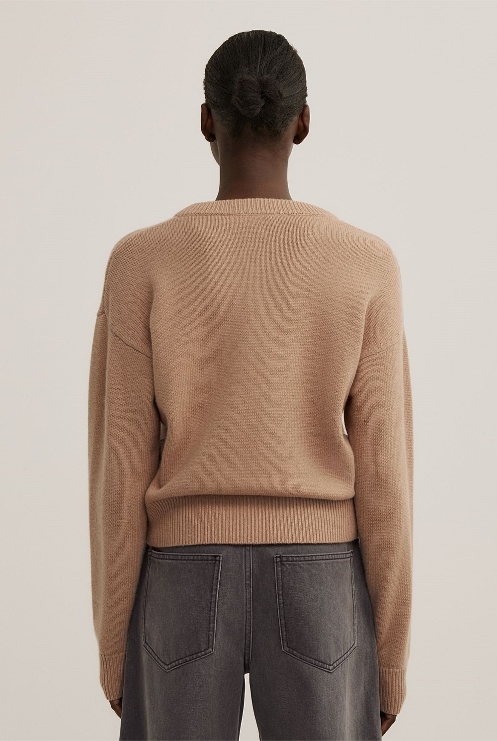 Crew Neck Button Cardigan