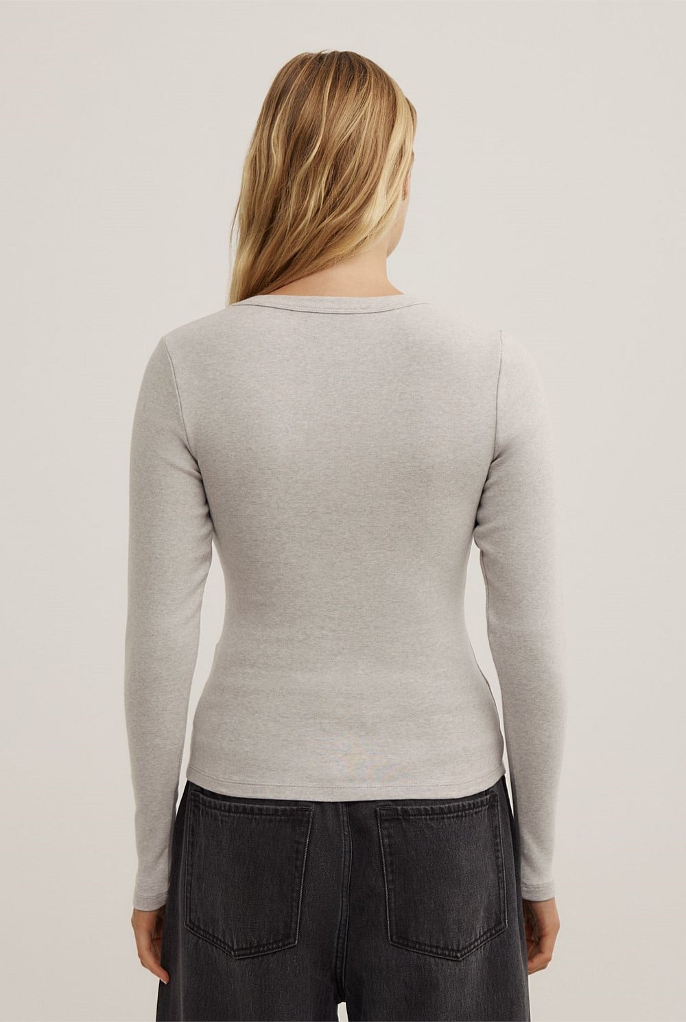 V-Neck Long Sleeve Top