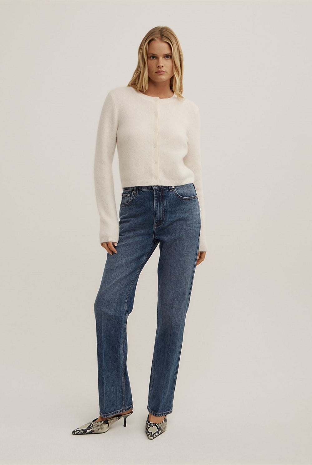 Fluffy Button Cardigan