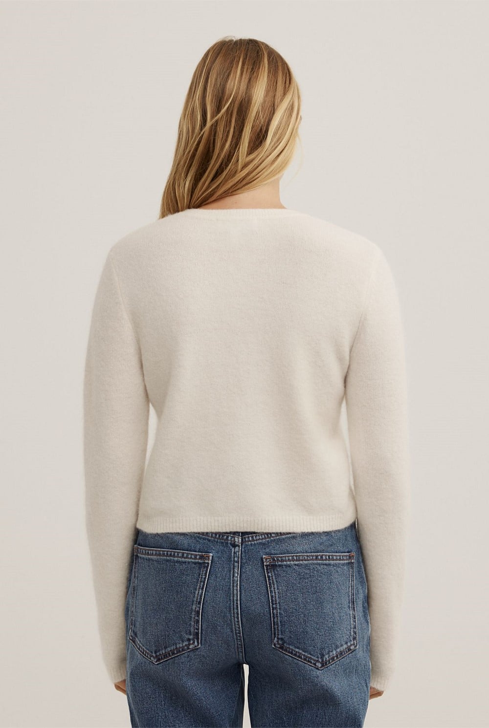 Fluffy Button Cardigan