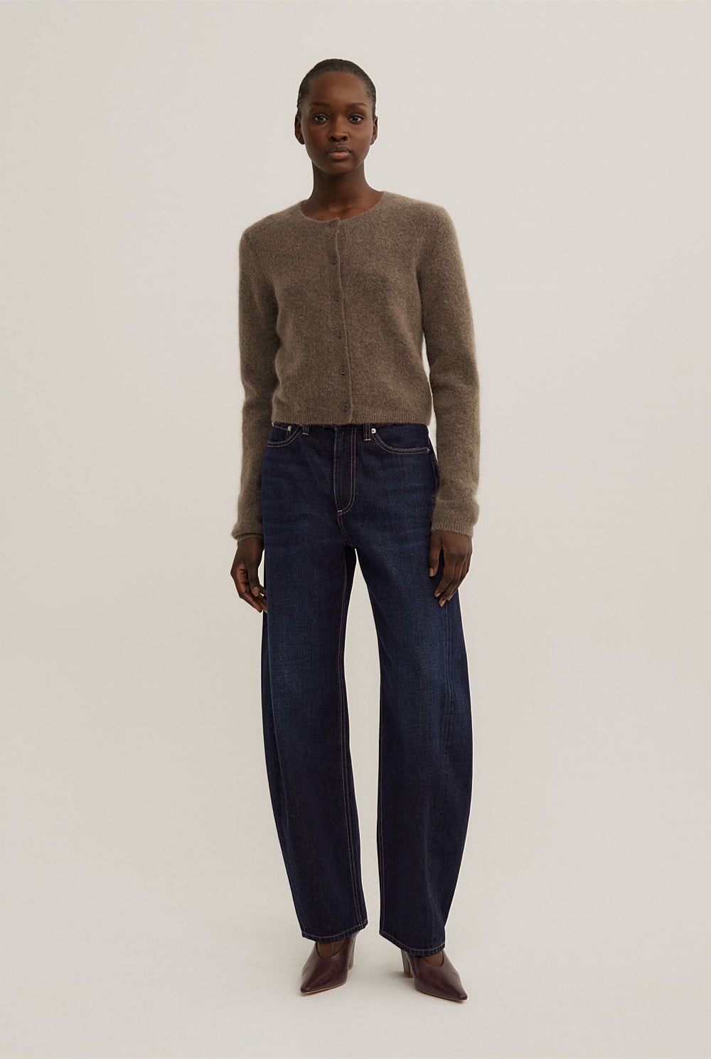 Fluffy Button Cardigan