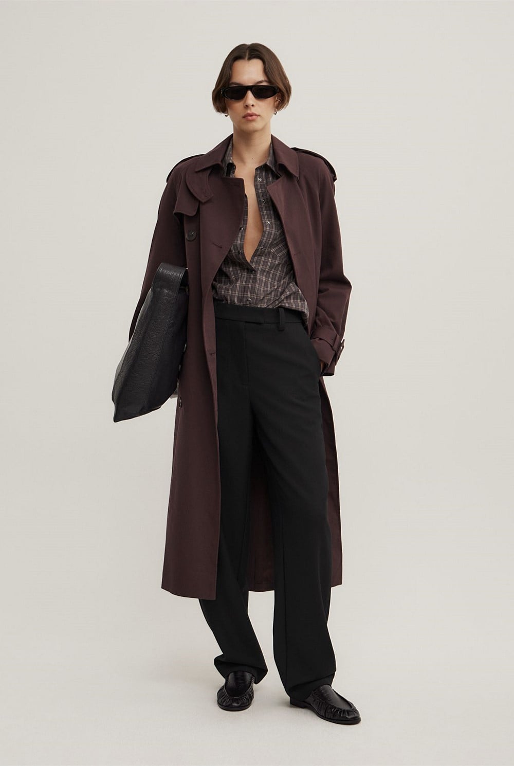 Check Shoulder Pad Shirt