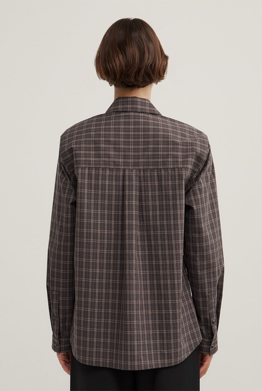 Check Shoulder Pad Shirt