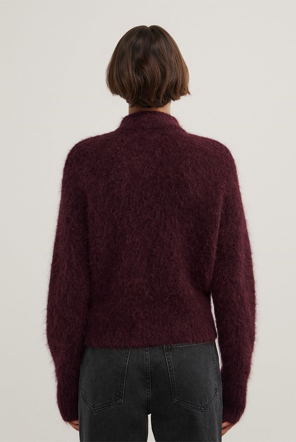 Fluffy Funnel Bomber Jacket