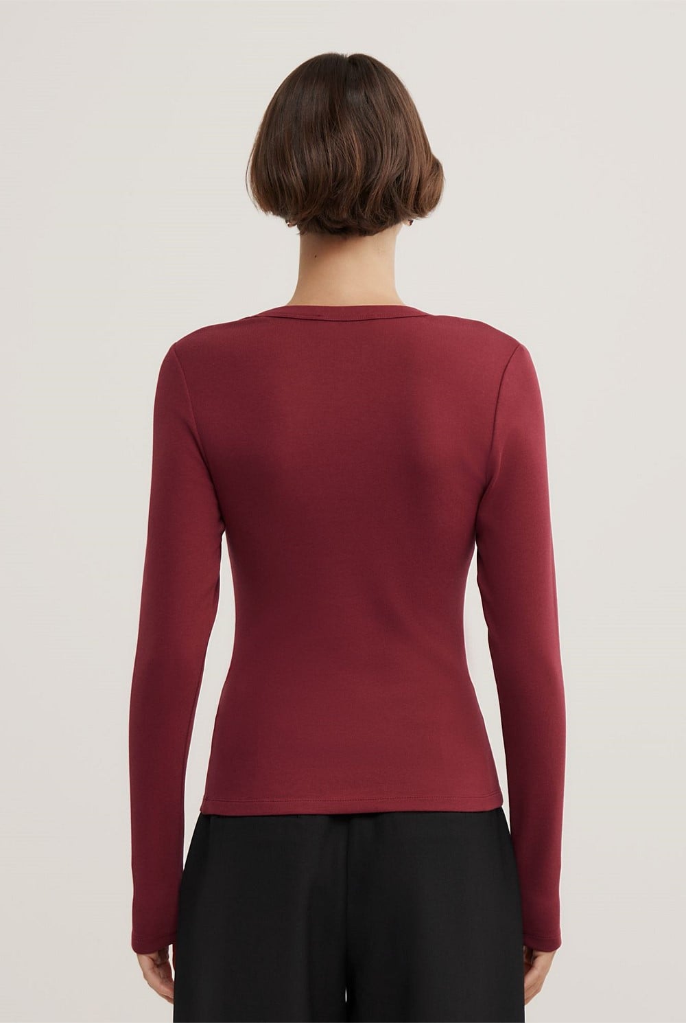 V-Neck Long Sleeve Top