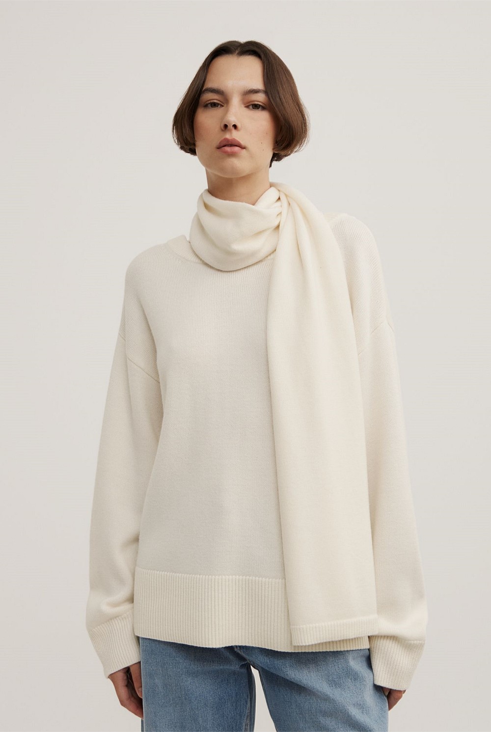 Scarf Detail Knit