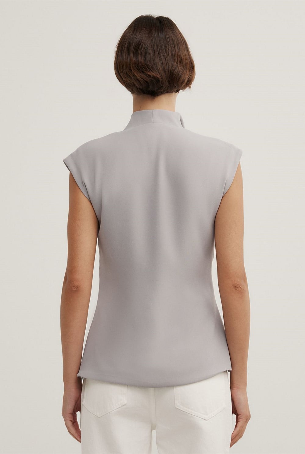 Crepe Cowl Tank Top