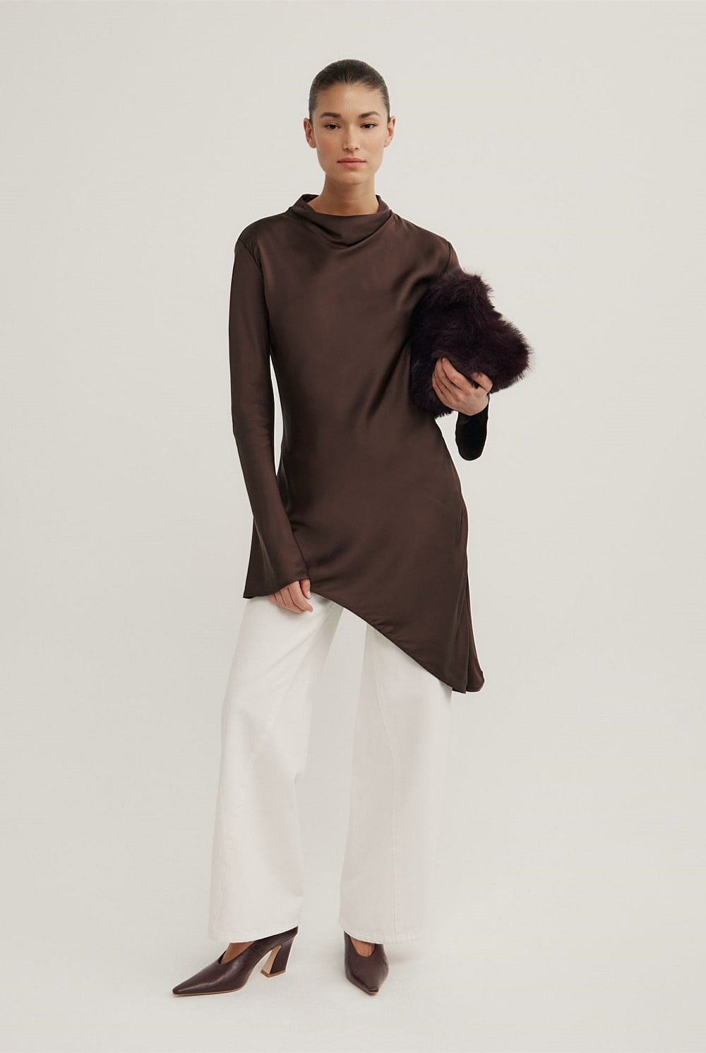 Long Sleeve Asymmetric Tunic Top