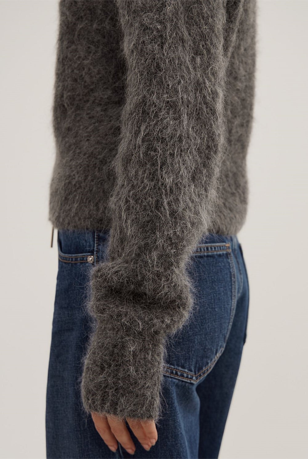 Fluffy Funnel Bomber Jacket