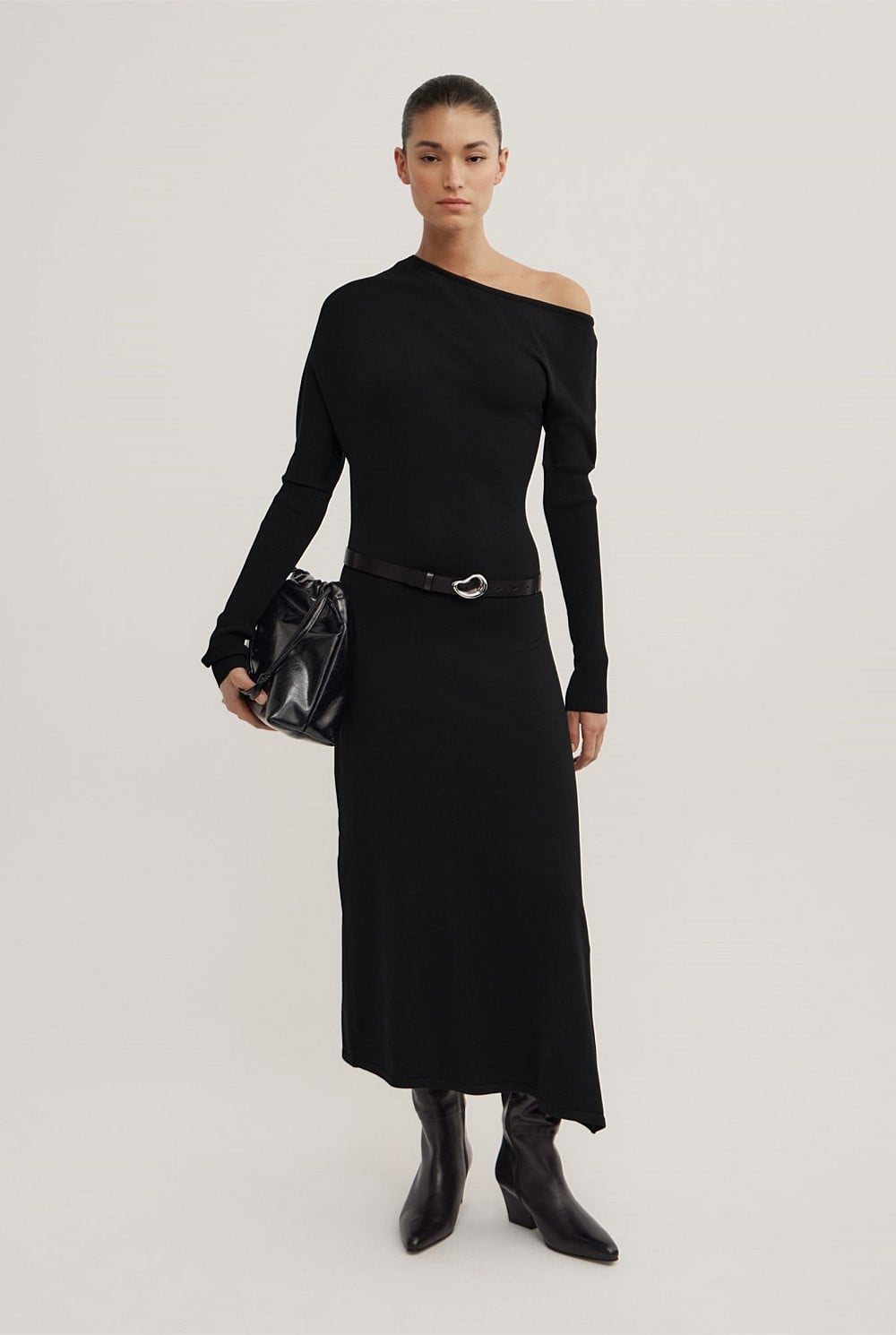 Off Shoulder Knit Dress