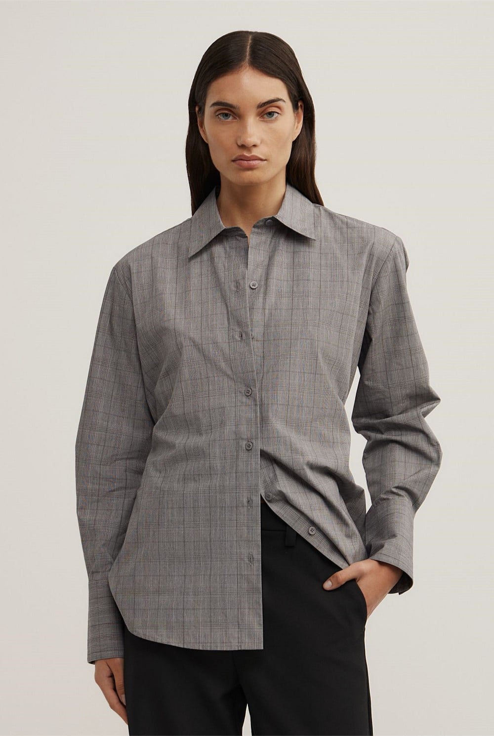 Check Tie Shirt