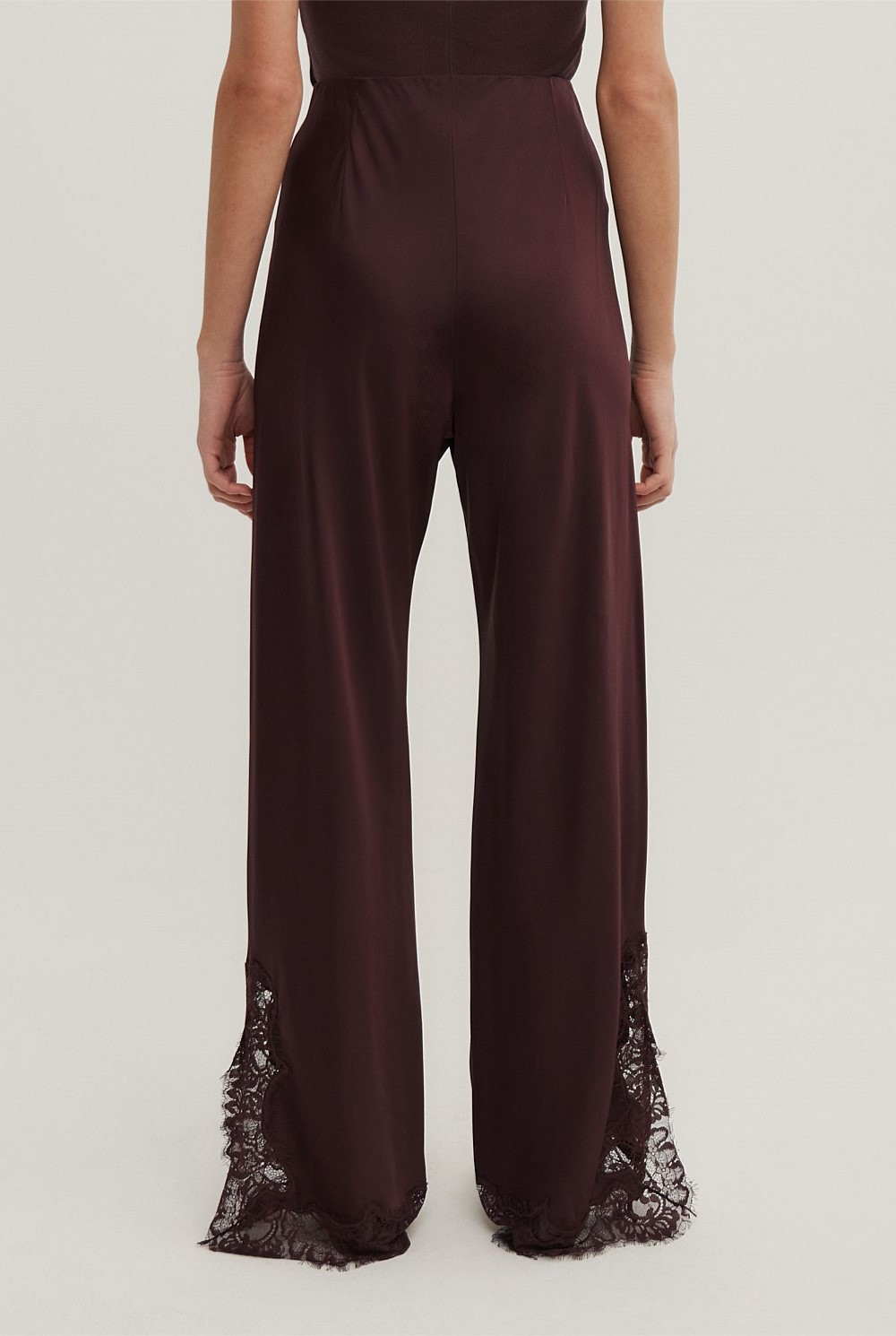 Lace Trim Bias Pants