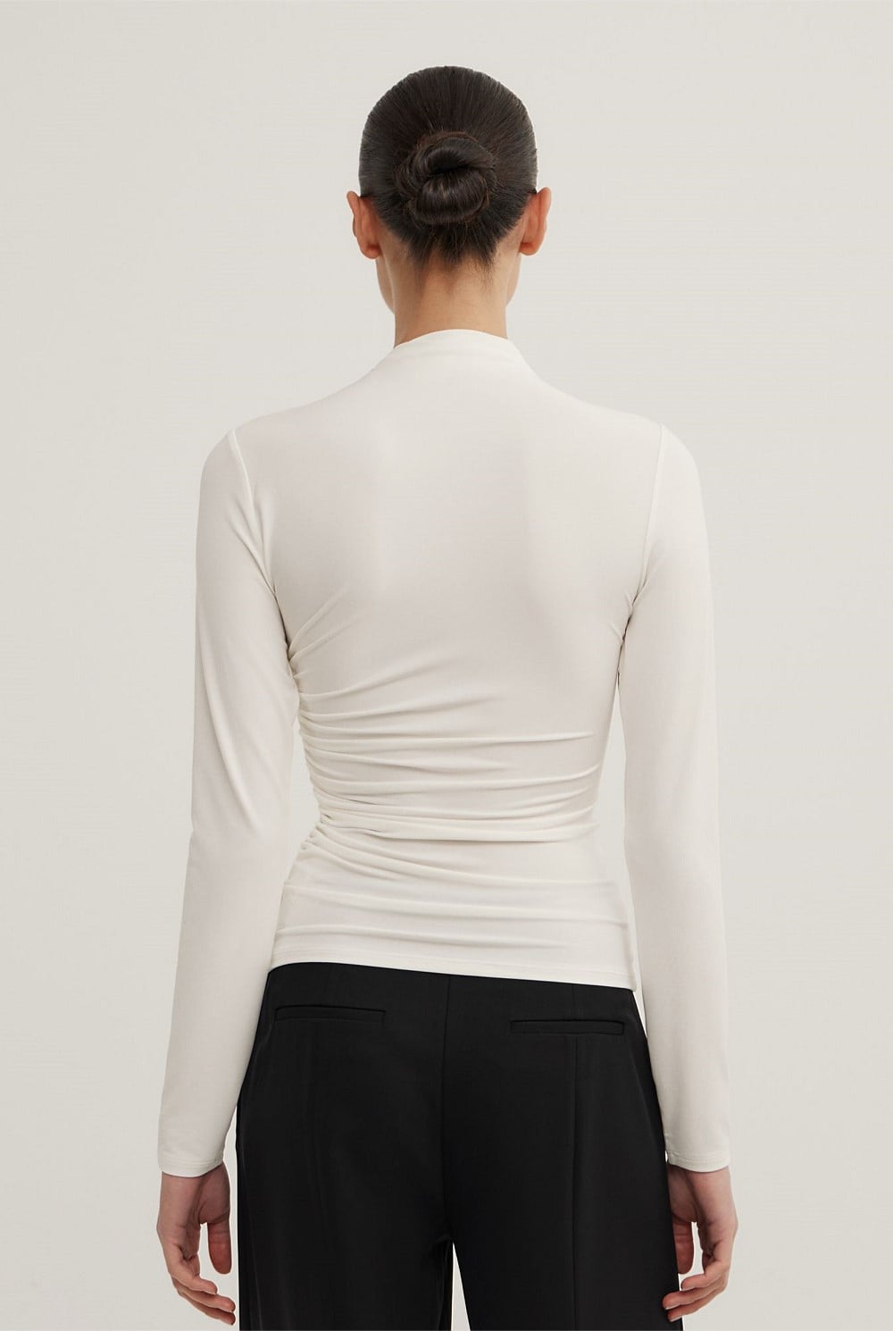 Wrap Long Sleeve Jersey Top