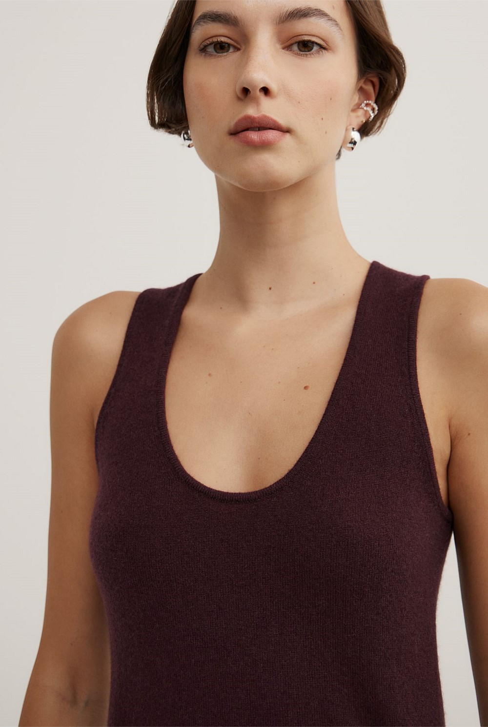 Cashmere Scoop Tank Top