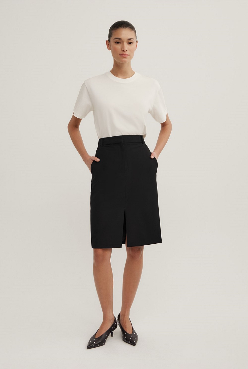 Structured Midi Skirt