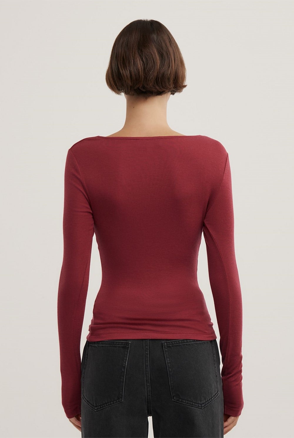 Cowl Neck Long Sleeve Top