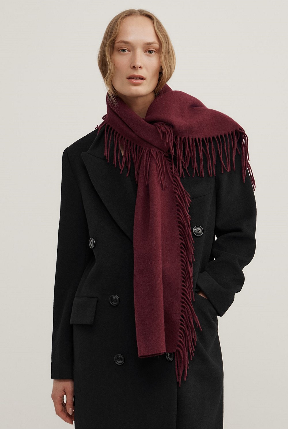 Fringe Wool Scarf