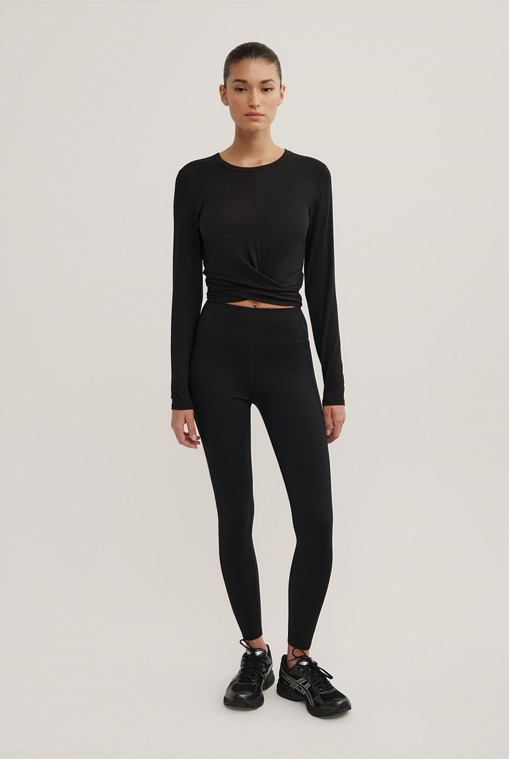 Cross Front Long Sleeve Top