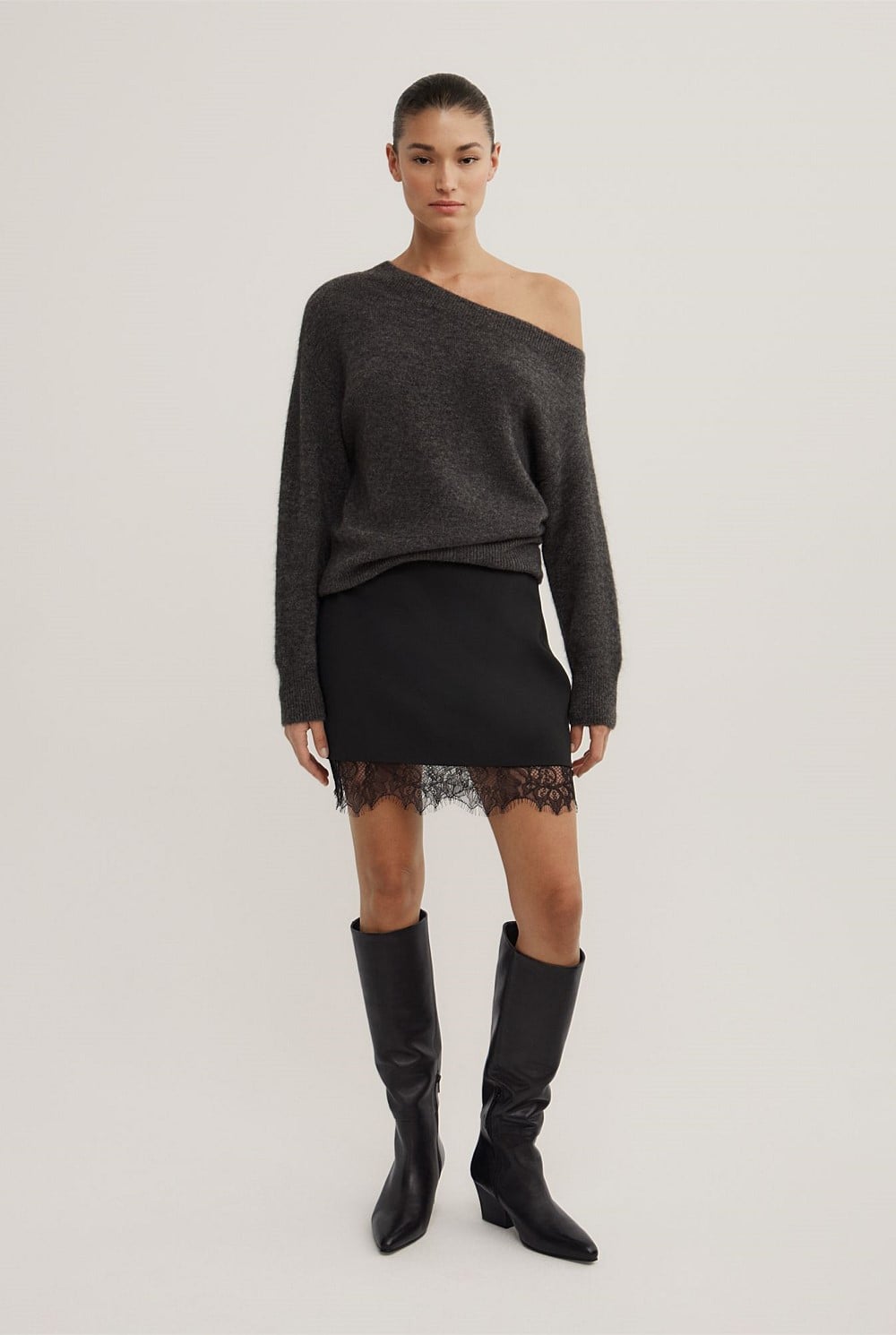 Fluffy Asymmetric Knit