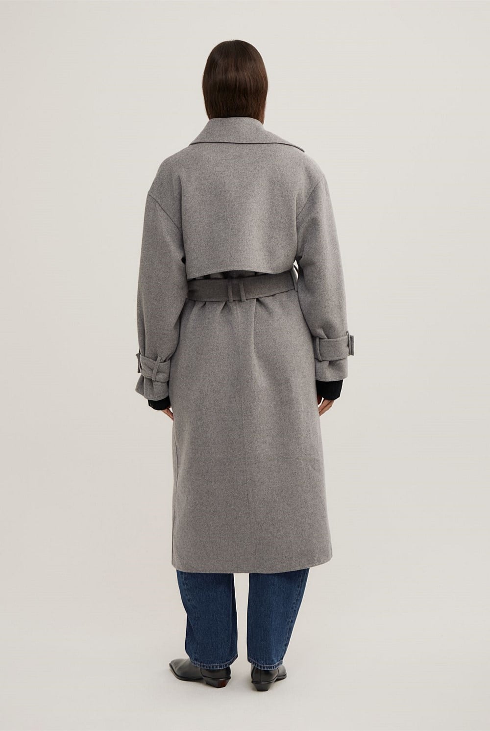 Wool Blend Trench Coat