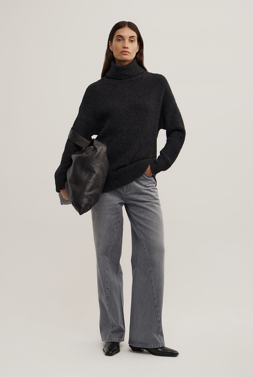 Boucle High Neck Knit