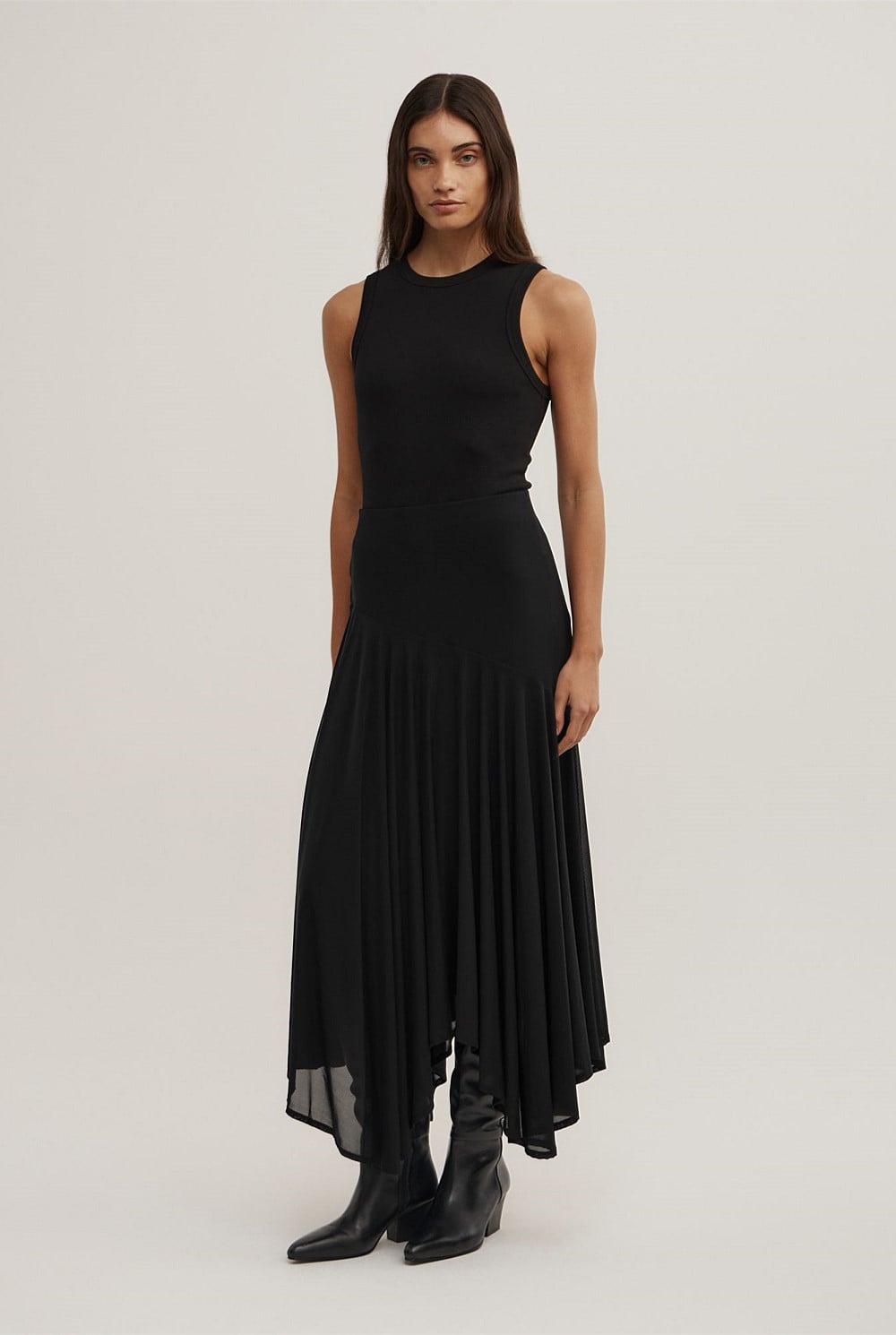 Asymmetric Drape Skirt