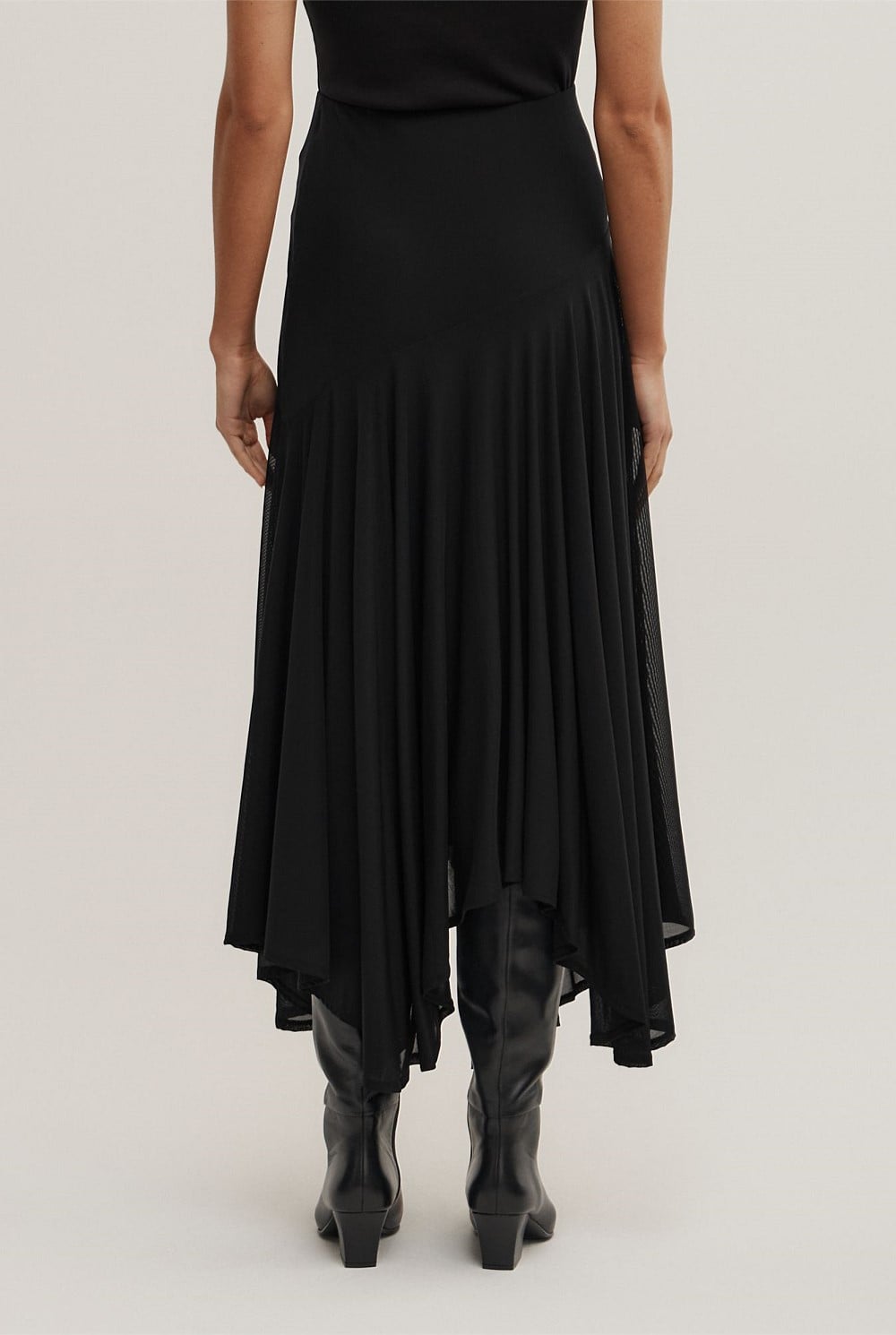 Asymmetric Drape Skirt