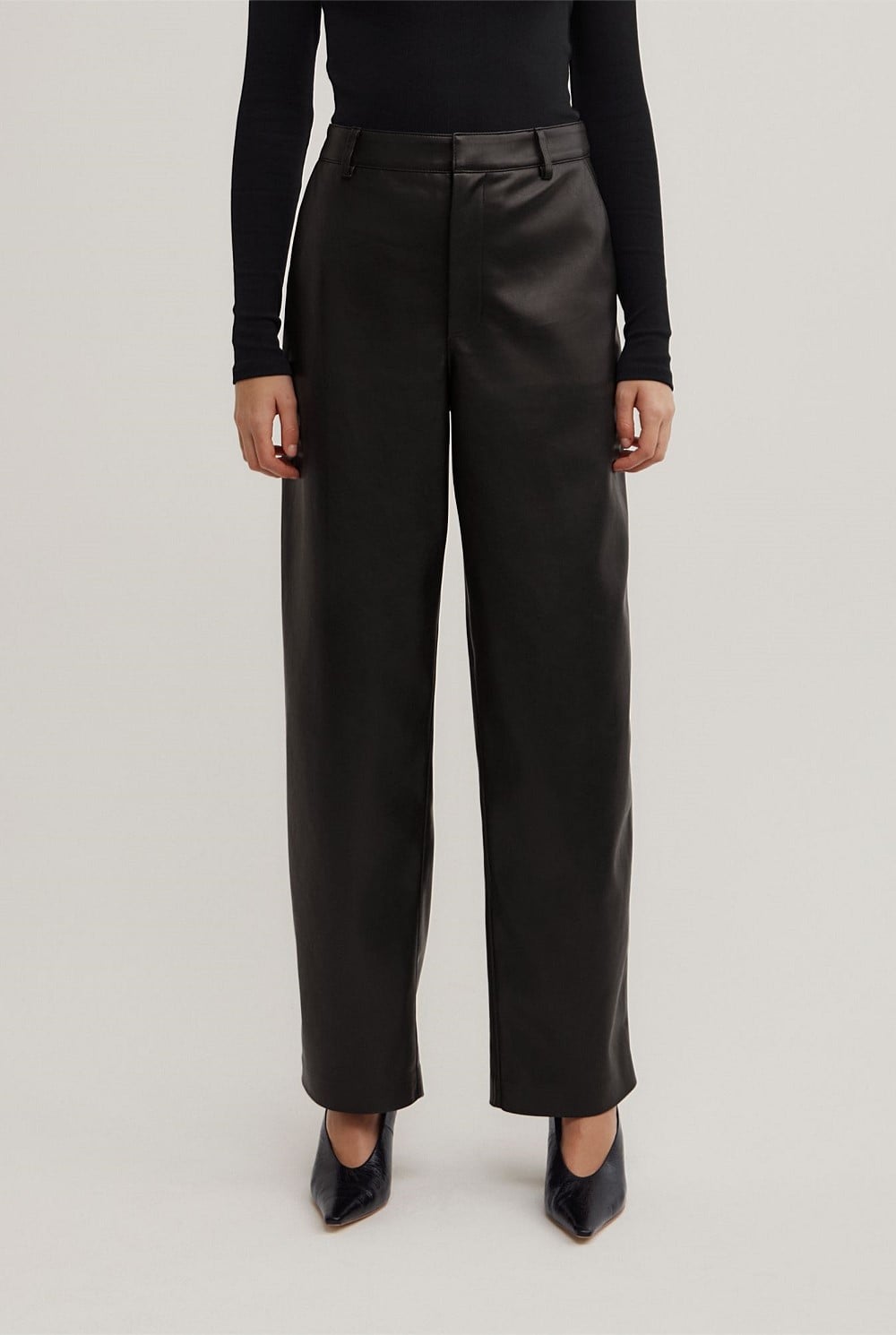 Pu Barrel Trousers