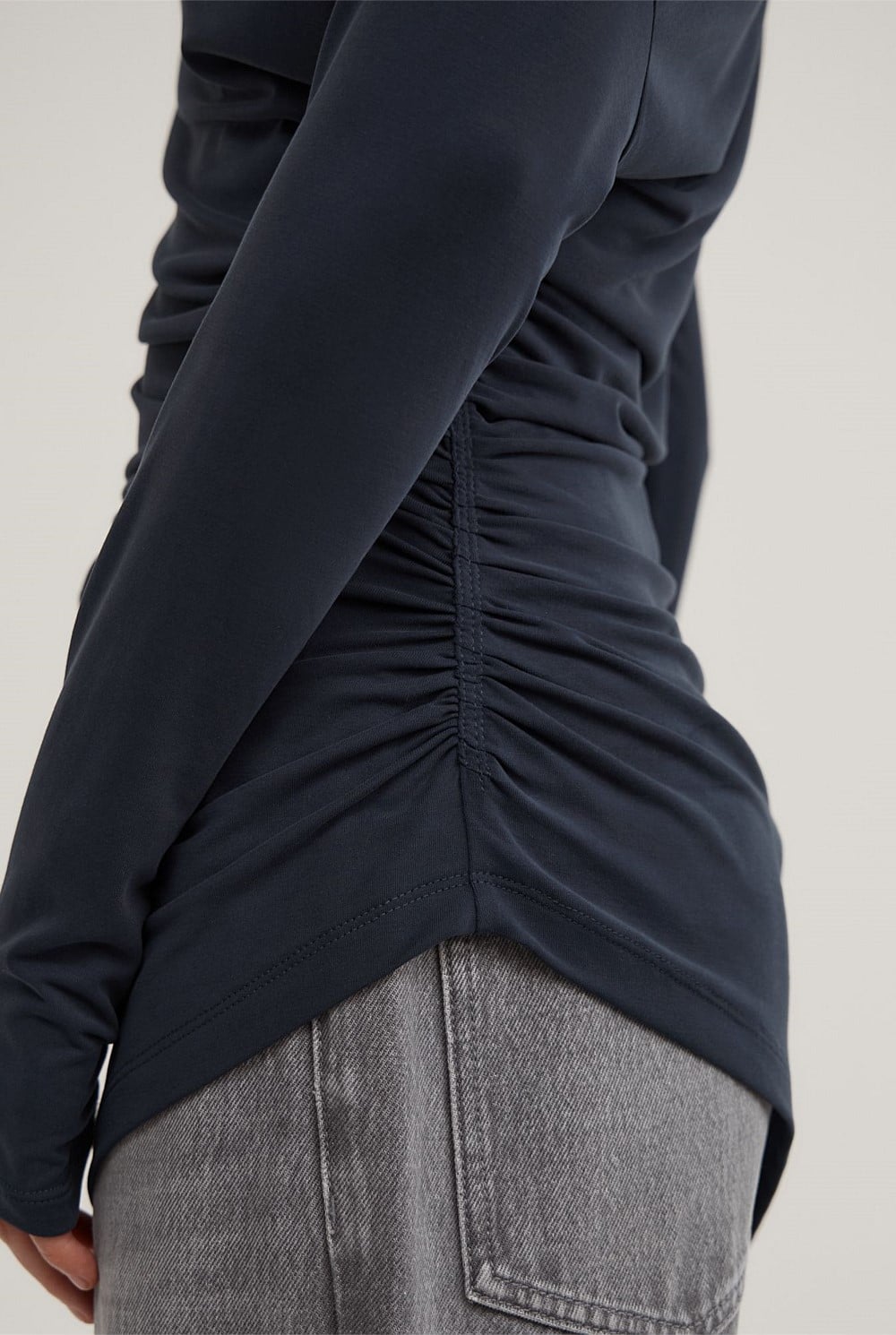 Asymmetric Tunic Long Sleeve Top