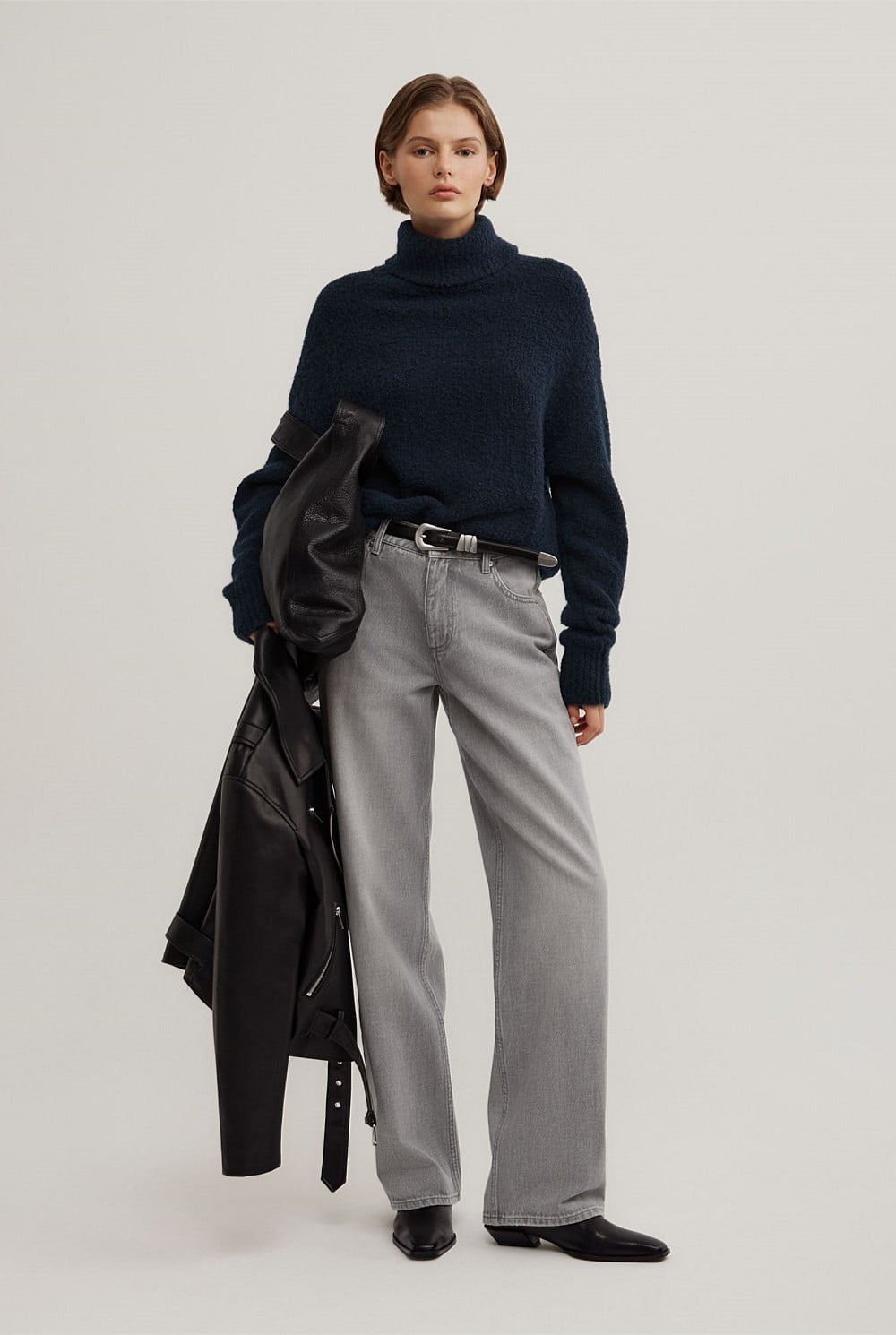 Boucle High Neck Knit