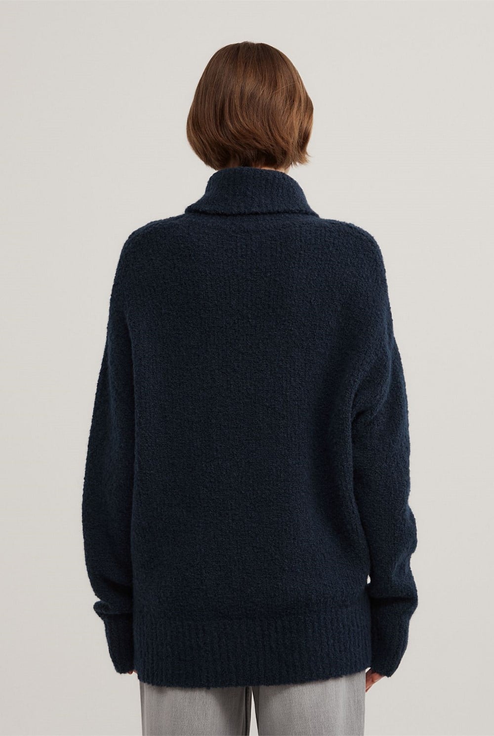 Boucle High Neck Knit
