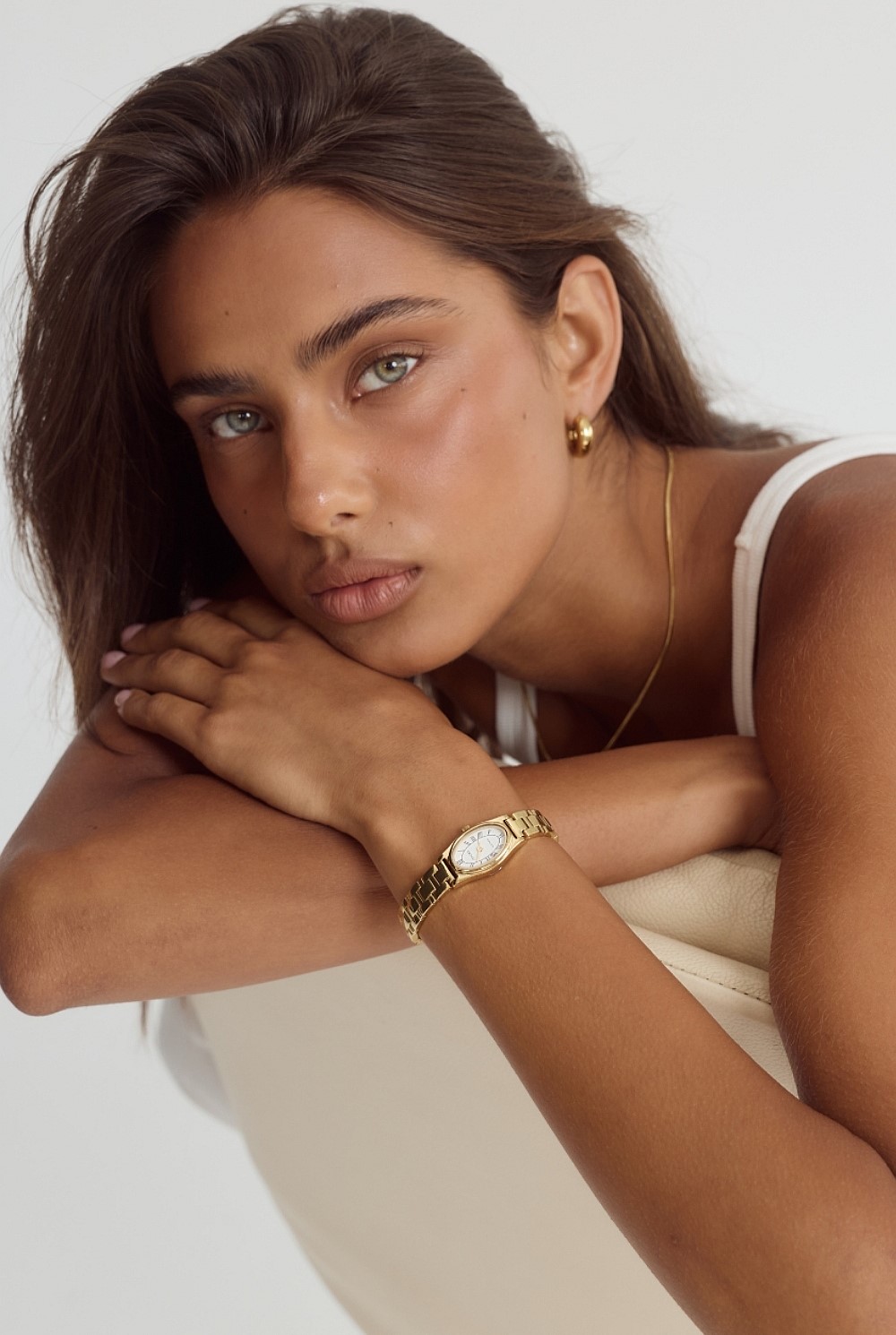 Emmeline Watch | White | 14k Gold