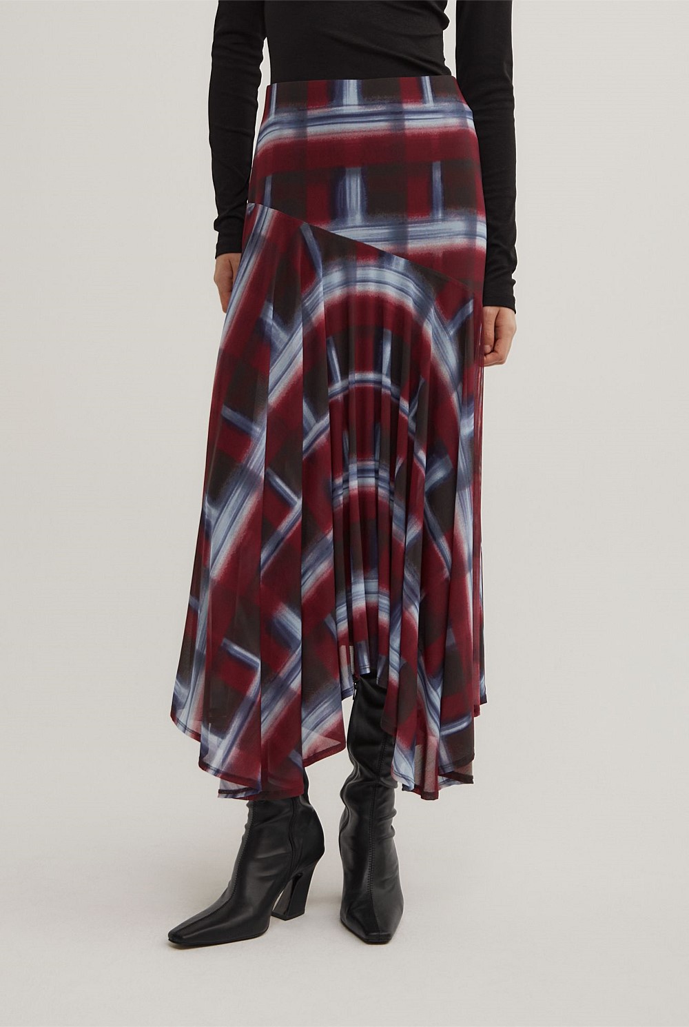 Asymmetric Drape Skirt