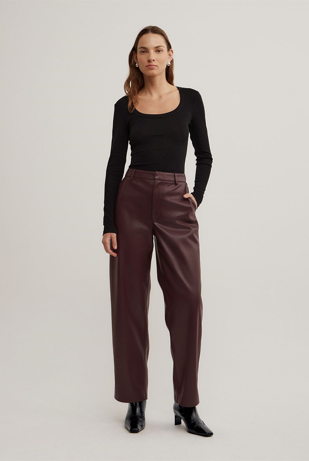 Pu Barrel Trousers